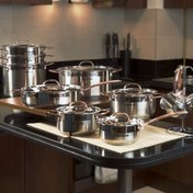 تصویر سرویس قابلمه استیل عرشیا مدل SS360-3278 ظرفیت ۱۹ پارچه 