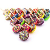 تصویر فرفره چوبی رنگی فروش ویژه عمده و تک 