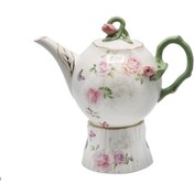 تصویر قوری و استند وارمر بی.وی.کی مدل Lovly rose کد 637701 