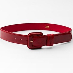 تصویر کمربند LEATHER BELT WITH SQUARE BUCKLE برند زارا 