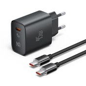 تصویر شارژر دیواری مک دودو مدل CH-5080 ظرفیت ۴۵ وات سوپر فست همراه کابل 