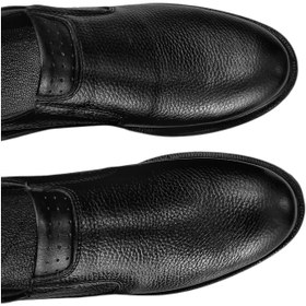 تصویر کفش چرم طبی راحتی کد ۸۵۱۱ - مشکی / ۴ leather-8511