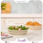 تصویر سبد سبزی بیضی طرح بامبو لیمون سبد سبزی بیضی لیمون (Limon)، طرح بامبو، از جنس پلاستیک مرغوب