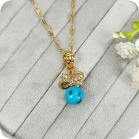 تصویر گردنبند گوی فیروزه 