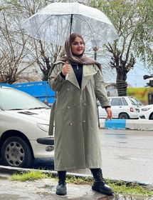 تصویر بارانی آستردار آیسا کد : 003234 