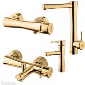 تصویر سری کامل شیرالات درخشان مدل فلاور طلایی 