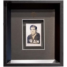 تصویر تابلوی تمبر کلکسیونی نقره، نقش برجسته تختی Takhti silver collectible stamp