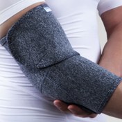 تصویر آرنج بند نئوپرنی پد دار پاک سمن کد 123 طوسی سایز M Paksaman Neoprene Elbow Support with Pad Gray code 123