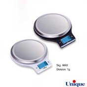 تصویر ترازوی آشپزخانه استیل UN-6514 یونیک _ سفید un-6514 Unique steel kitchen scale - white