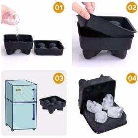 تصویر قالب یخ مدل جمجمه 