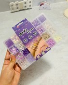 تصویر مهره دستبند سازی کرومی بنفش 