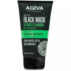 تصویر ماسک صورت سیاه آگیوا 150 میلی لیتر Agiva Peel Off Black Mask 