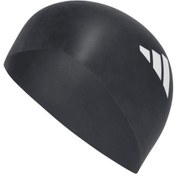 تصویر کلاه شنا یونیسکس ۳ خط بزرگسالان برند Adidas Adults 3-Stripes Unisex Swimming Cap
