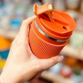 تصویر تراولماگ مدل دور سیلیکونی travelmug silikooni