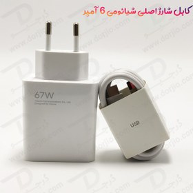 تصویر کابل شارژ توربو 67W 6A شیائومی اورجینال روکارتنی USB Cable Original Xiaomi 67W 6A Super Fast Turbo Charging