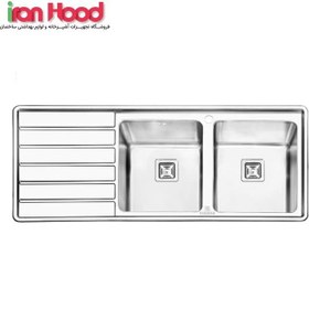 تصویر سینک توکار پرنیان استیل مدل PS 1214 Built-in Parnian Steel sink