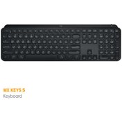 تصویر کیبورد بی سیم لاجیتک مدل مولتی دیوایس MX Keys S Logitech MX Keys S Wireless Keyboard