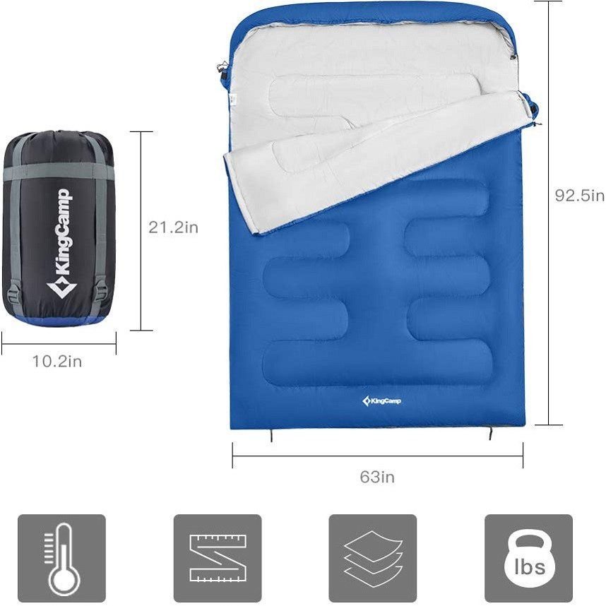 خرید و قیمت کیسه خواب دو نفره کمپینگ کینگ کمپ مدل OASIS 250D