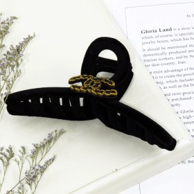 تصویر کلیپس مو زنانه مدل مخملی کد 1440 