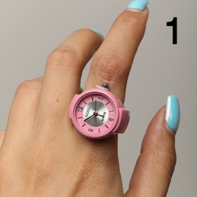 تصویر انگشتر ساعتی گرد ساده 