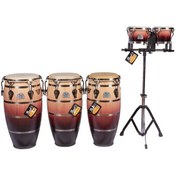 تصویر تومبا سه تائی با پایه و بانگو مدل Elite Congas Pearl 