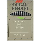 تصویر سوزن چرخ خیاطی صنعتی میاندوز ارگان مدل دی وی DV سایز 11 بسته 10 عددی Organ Sewing Size 11 Machine Needle DV