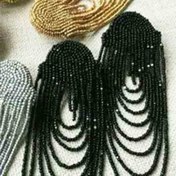 تصویر سردوشی تمام کریستال مشکی ( 2 عددی ) 