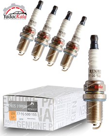 تصویر شمع ال 90 اورجینال فرانسه (بسته۴عددی) RENAULT Spark Plug 77 00 500 155 UV1