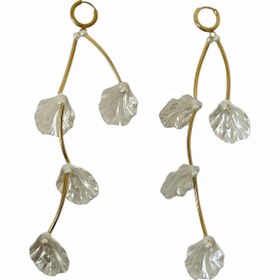 تصویر گوشواره گل صدفی 