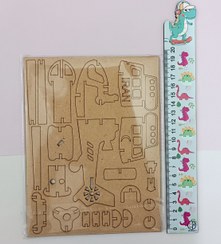 تصویر پازل چوبی 3بعدی مینی هلی کوپتر امداد 