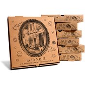 تصویر جعبه پیتزا 18 مقوای دوبلکس – تک رنگ 