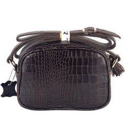 تصویر کیف چرم زنانه رودوشی قهوه ای چرم بارز Charm Barez مدل DG80.PRIMA 