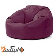 تصویر مبل شنی یک نفره مدل MBL4587 با روکش مخملی 