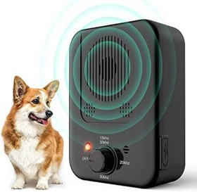 تصویر دستگاه التراسونیک ضد پارس سگ Anti Barking Device,Bark Control Device with Sonic to Stop Dog Bark,Dog Barking Deterrents with Adjustable 3 Level Sonic Bark Up to 50 Ft. Range Safe for Dogs,White