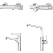 تصویر ست شیرآلات مارگاریت مدل دیاموند مجموعه 4 عددی 