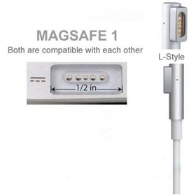 تصویر شارژر لپ تاپ اپل 16.5 ولت 3.65 آمپر مدل Magsafe Apple Magsafe adapter 3.65 Ampere 16.5 Volts