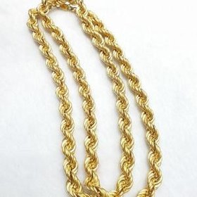 تصویر زنجیر طلا طنابی 