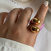 تصویر انگشتر طرح طلا مینیمال سایز فیری 