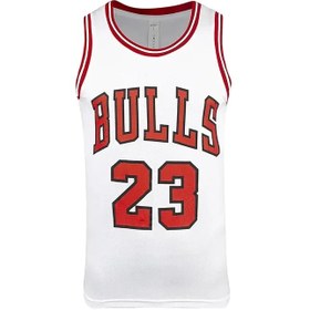 تصویر لباس بسکتبال شیکاگو بولز شماره ۲۳ رنگ سفید 