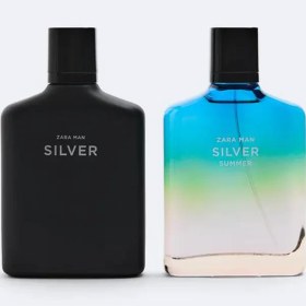 تصویر ادکلن ۲قلو زارا سیلور+سیلور سامر ۲۰۰ میل | ZARA MAN SILVER + ZARA MAN SILVER SUMMER EAU DE TOILETTE 2X100 ML / 3.38 oz (3.38 FL.OZ SILVER + SILVER SUMMER 100ML / 3.38 oz