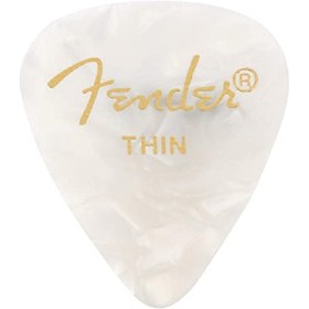 تصویر Fender Celluloid Pick 351 White Moto Thin 
