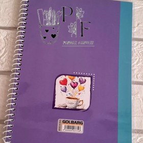 تصویر دفتر مشق 50 برگ مجلد گلبرگ 