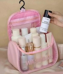 تصویر واش بگ سایز بزرگ رنگ صورتی Wash bag