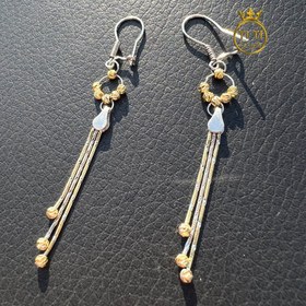 تصویر گوشواره آویزی نقره 