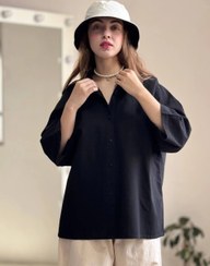 تصویر شومیز لینن باکسی رنگی 