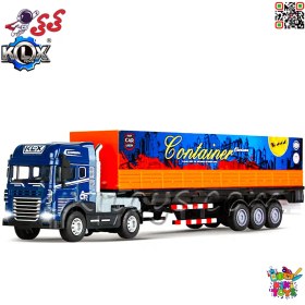 تصویر ماکت فلزی تریلی اسکانیا به همراه کانتینر درب بازشو SCANIA Metal 8005 