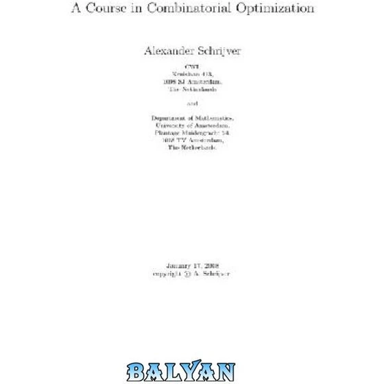 خرید و قیمت دانلود کتاب A course in combinatorial optimization | ترب