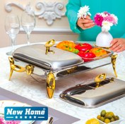 تصویر سوفله مستطیل دوقلو نیوهوم طرح فلیم دسته طلایی کد NH24-3006 