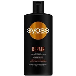 تصویر شامپو سایوس SYOSS مدل Oleo محصول ترکیه مشکی حجم ۵۰۰ میلی لیتر SYOSS shampoo Oleo model, produced in Türkiye, black, 500 ml