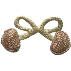 تصویر تکه دوزی طرح پاپیون با قلب 